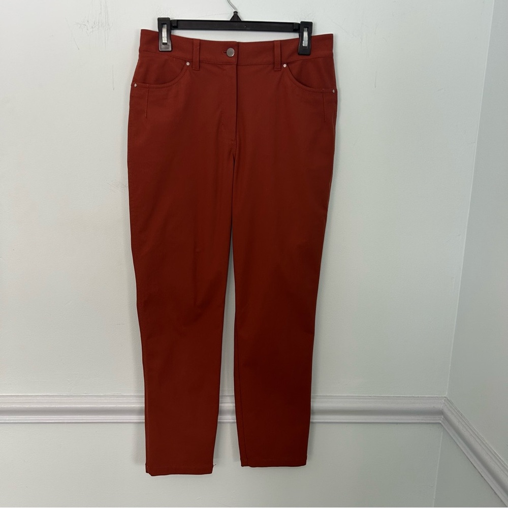 Lululemon Burnt Orange City Sleek Slim-Fit High Rise Pants Size 8